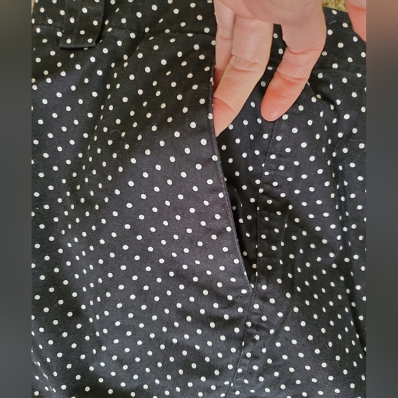 Lauren Ralph Lauren- Navy Polka-dot Pants, Size 16W - Picture 4 of 9